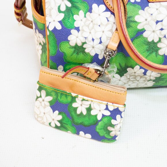 Dooney & Bourke Hydrangea Monogram Dome Zip Satchel - Picture 10 of 11